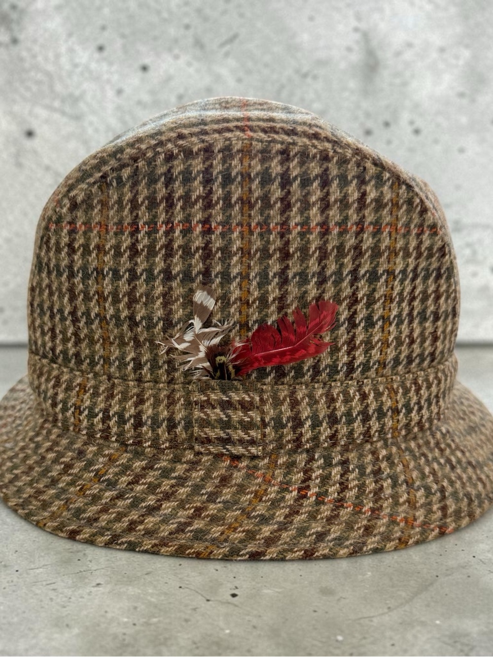 James Purdey & Sons London Tweed Trilogy Bucket Hat 100% Pure New Wool 7.5